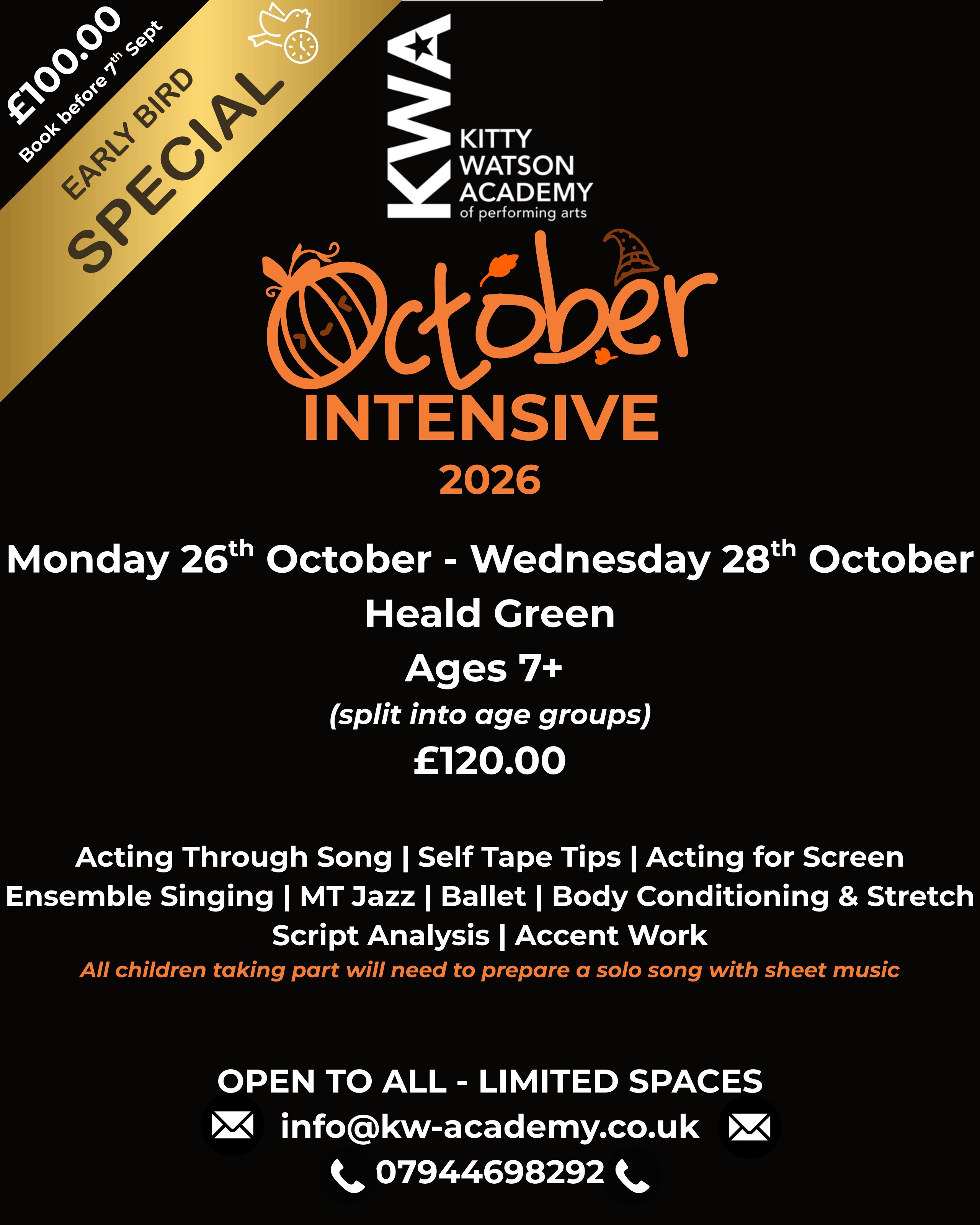 October Intensive 2026 poster