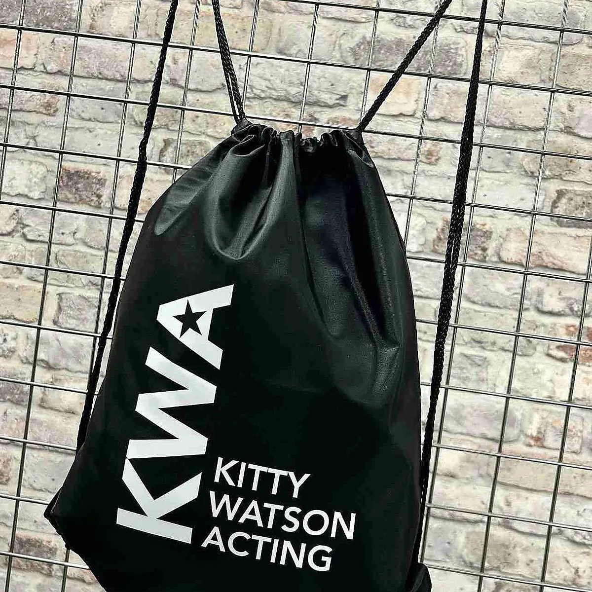 Purple KWA drawstring gym sack