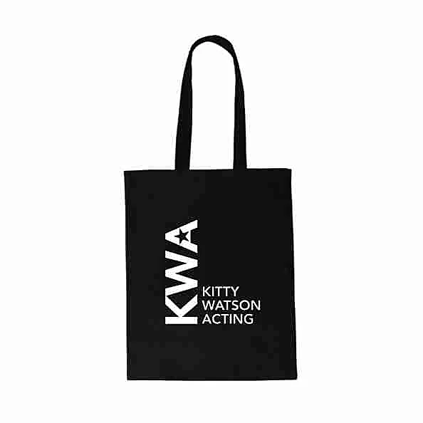 Purple KWA cotton tote bag